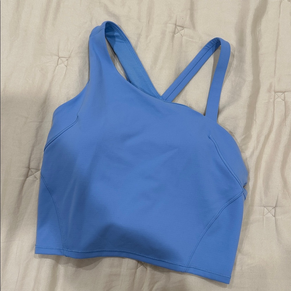 Lululemon Everlux Asymetrical Crop Tennis Tank in Sinatra Blue (10) - Picture 5 of 10